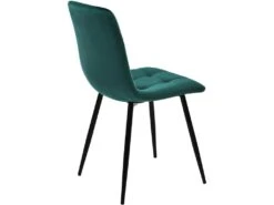 Lot De 4 Chaises De Salle à Manger - Structure En Métal - Tissu En Velours - Vert -Deco.fr Soldes Boutique chaise 22860765