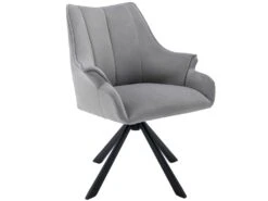 Lot De 6 Chaises En Patchwork De Velours - Pieds En Métal - Gris -Deco.fr Soldes Boutique chaise 22935431