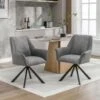 1 Chaise En Velours Et Similicuir - Pieds En Métal - Gris -Deco.fr Soldes Boutique chaise 22935439