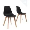 Lot De 2 Chaises Cuisine Style Scandinave NAO (noir) -Deco.fr Soldes Boutique chaise 23022069