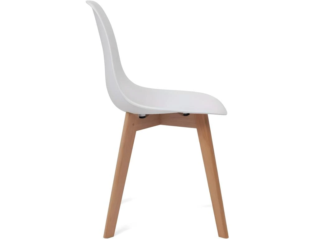Lot De 2 Chaises Cuisine Style Scandinave NAO (blanc) 3 Lot De 2 Chaises Cuisine Style Scandinave NAO (blanc) – Image 3