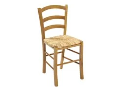 Lot De 2 Chaises PAYSANNE - Hêtre Massif & Paille De Riz - Teinte : Chêne -Deco.fr Soldes Boutique chaise 232101