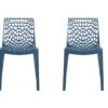Lot De 2 Chaises Empilables DIADEME - Polypropylène - Bleu Prusse -Deco.fr Soldes Boutique chaise 252007