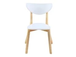 Lot De 2 Chaises CARINE - Hévéa Massif Et MDF - Blanc -Deco.fr Soldes Boutique chaise 258353