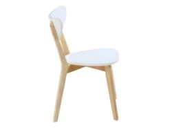 Lot De 2 Chaises CARINE - Hévéa Massif Et MDF - Blanc -Deco.fr Soldes Boutique chaise 258357