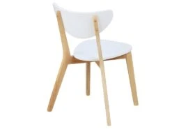 Lot De 6 Chaises CARINE - Hévéa Massif Et MDF - Blanc -Deco.fr Soldes Boutique chaise 258379