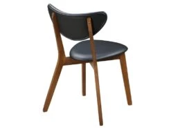 Lot De 6 Chaises LISETTE - Hévéa Massif & Simili - Noyer Et Noir -Deco.fr Soldes Boutique chaise 258761