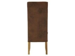 Lot De 2 Chaises SANTOS - Microfibre Aspect Cuir Vieilli - Pieds Bois Clair -Deco.fr Soldes Boutique chaise 268401