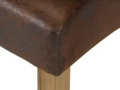 Lot De 6 Chaises SANTOS - Microfibre Aspect Cuir Vieilli - Pieds Bois Clair -Deco.fr Soldes Boutique chaise 268421