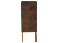 Lot De 6 Chaises SANTOS - Microfibre Aspect Cuir Vieilli - Pieds Bois Clair -Deco.fr Soldes Boutique chaise 268427