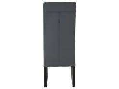 Lot De 2 Chaises ROVIGO - Simili Gris Mat - Pieds Bois Noir -Deco.fr Soldes Boutique chaise 268787