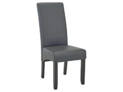 Lot De 6 Chaises ROVIGO - Simili Gris Mat - Pieds Bois Noir 12 Lot De 6 Chaises ROVIGO - Simili Gris Mat - Pieds Bois Noir -Deco.fr Soldes Boutique chaise 268803