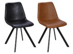 Lot De 6 Chaises LUBINE - Simili - Caramel -Deco.fr Soldes Boutique chaise 284267