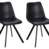 Lot De 2 Chaises LUBINE - Simili - Noir 22 Lot De 2 Chaises LUBINE - Simili - Noir -Deco.fr Soldes Boutique chaise 284299