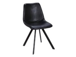 Lot De 6 Chaises LUBINE - Simili - Noir -Deco.fr Soldes Boutique chaise 284315