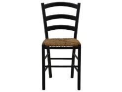Lot De 2 Chaises PAYSANNE - Hêtre Massif & Paille De Riz - Teinte : Noir -Deco.fr Soldes Boutique chaise 284473