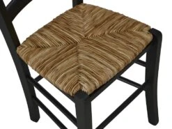 Lot De 2 Chaises PAYSANNE - Hêtre Massif & Paille De Riz - Teinte : Noir -Deco.fr Soldes Boutique chaise 284479