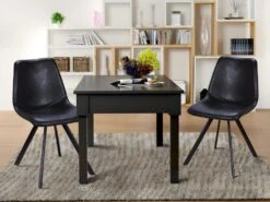 Lot De 6 Chaises LUBINE - Simili - Caramel -Deco.fr Soldes Boutique chaise 290977 1