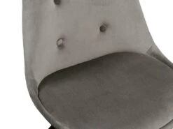 Lot De 2 Chaises Scandinaves ANEYA - Velours & Pieds Hévéa - Gris -Deco.fr Soldes Boutique chaise 310555