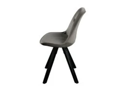 Lot De 6 Chaises Scandinaves ANEYA - Velours & Pieds Hévéa - Gris -Deco.fr Soldes Boutique chaise 310563