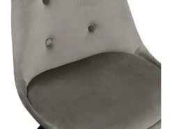 Lot De 6 Chaises Scandinaves ANEYA - Velours & Pieds Hévéa - Gris -Deco.fr Soldes Boutique chaise 310567