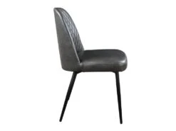 Lot De 2 Chaises JOPLIN - Simili & Métal - Anthracite -Deco.fr Soldes Boutique chaise 319349