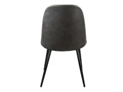 Lot De 2 Chaises JOPLIN - Simili & Métal - Anthracite -Deco.fr Soldes Boutique chaise 319351