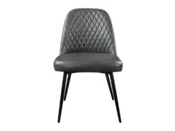 Lot De 2 Chaises JOPLIN - Simili & Métal - Anthracite -Deco.fr Soldes Boutique chaise 319357