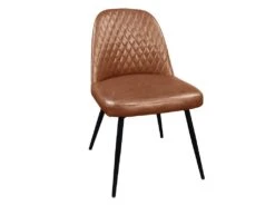 Lot De 6 Chaises JOPLIN - Simili & Métal - Marron -Deco.fr Soldes Boutique chaise 319399