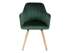 Lot De 2 Chaises Avec Accoudoirs - Velours Et Métal Effet Bois - Vert Foncé - ELEANA 12 Lot De 2 Chaises Avec Accoudoirs - Velours Et Métal Effet Bois - Vert Foncé - ELEANA -Deco.fr Soldes Boutique chaise 3299475