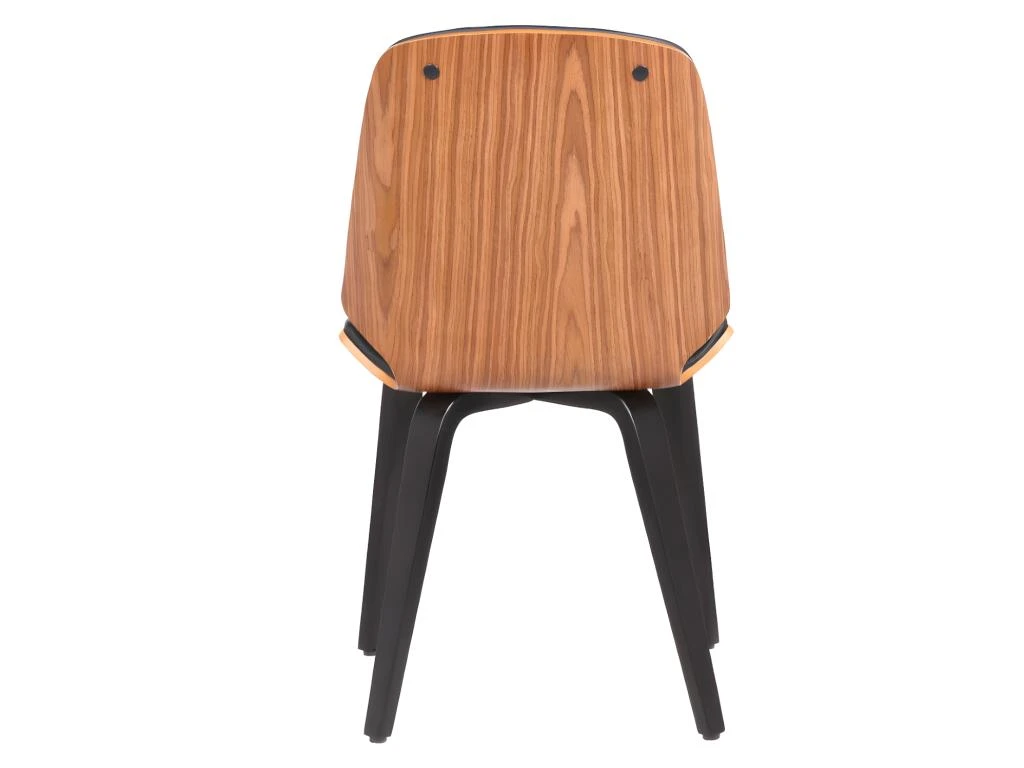 Lot De 6 Chaises SANTAREM - Simili - Noyer Et Noir 6 Lot De 6 Chaises SANTAREM - Simili - Noyer Et Noir – Image 6