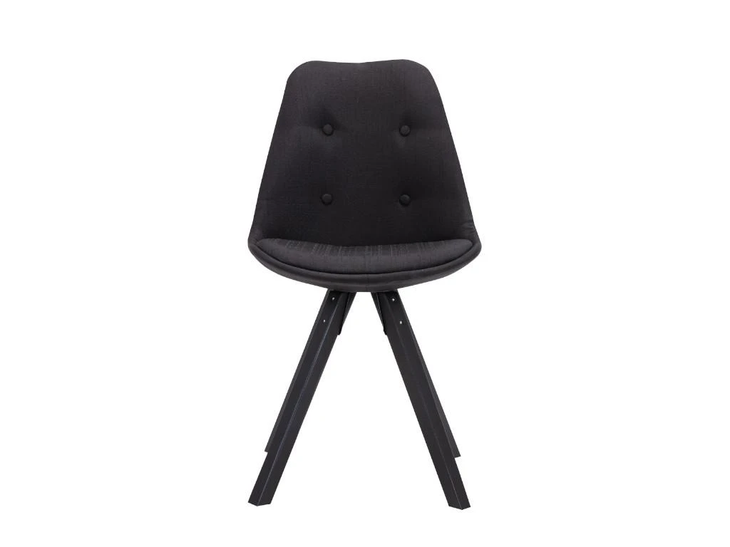 Lot De 6 Chaises Scandinaves ANEYA - Tissu & Pieds Hévéa - Noir 5 Lot De 6 Chaises Scandinaves ANEYA - Tissu & Pieds Hévéa - Noir – Image 5