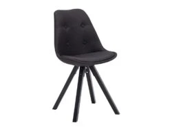 Lot De 6 Chaises Scandinaves ANEYA - Tissu & Pieds Hévéa - Noir 10 Lot De 6 Chaises Scandinaves ANEYA - Tissu & Pieds Hévéa - Noir -Deco.fr Soldes Boutique chaise 364781