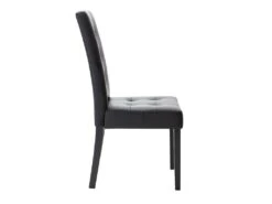 Lot De 2 Chaises VILLOSA - Simili Noir & Pieds En Bois Noir -Deco.fr Soldes Boutique chaise 385517