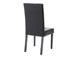 Lot De 2 Chaises VILLOSA - Simili Noir & Pieds En Bois Noir -Deco.fr Soldes Boutique chaise 385519
