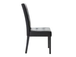 Lot De 6 Chaises VILLOSA - Simili Noir & Pieds Bois Noir -Deco.fr Soldes Boutique chaise 385533