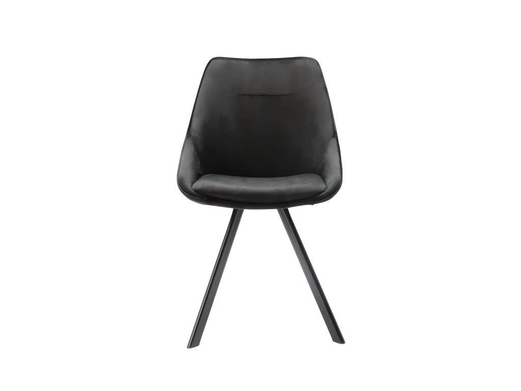 Lot De 6 Chaises VIENNA - Velours & Métal - Noir 4 Lot De 6 Chaises VIENNA - Velours & Métal - Noir – Image 4