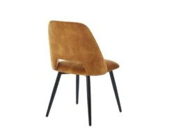 Lot De 2 Chaises LIDA - Tissu Effet Velours Et Métal - Jaune Moutarde 13 Lot De 2 Chaises LIDA - Tissu Effet Velours Et Métal - Jaune Moutarde -Deco.fr Soldes Boutique chaise 394723