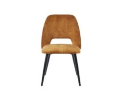 Lot De 2 Chaises LIDA - Tissu Effet Velours Et Métal - Jaune Moutarde 11 Lot De 2 Chaises LIDA - Tissu Effet Velours Et Métal - Jaune Moutarde -Deco.fr Soldes Boutique chaise 394727