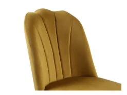 Lot De 6 Chaises ROSARIO - Effet Velours Et Métal Noir - Jaune -Deco.fr Soldes Boutique chaise 397833