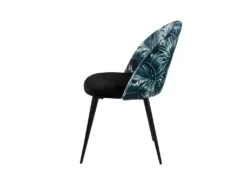 Lot De 6 Chaises PALMERA - Tissu Et Métal - Effet Velours - Motif Palmier -Deco.fr Soldes Boutique chaise 398601