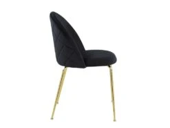 Lot De 2 Chaises - Velours Et Métal Doré - Noir - MELBOURNE 15 Lot De 2 Chaises - Velours Et Métal Doré - Noir - MELBOURNE -Deco.fr Soldes Boutique chaise 404263