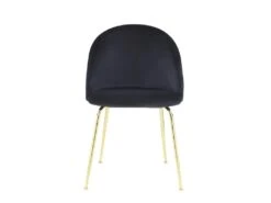Lot De 2 Chaises - Velours Et Métal Doré - Noir - MELBOURNE 14 Lot De 2 Chaises - Velours Et Métal Doré - Noir - MELBOURNE -Deco.fr Soldes Boutique chaise 404265