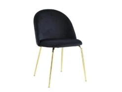 Lot De 2 Chaises - Velours Et Métal Doré - Noir - MELBOURNE 13 Lot De 2 Chaises - Velours Et Métal Doré - Noir - MELBOURNE -Deco.fr Soldes Boutique chaise 404267