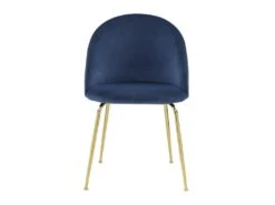 Lot De 2 Chaises - Velours Et Métal Doré - Bleu - MELBOURNE -Deco.fr Soldes Boutique chaise 404423