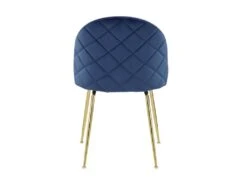 Lot De 6 Chaises - Velours Et Métal Doré - Bleu - MELBOURNE -Deco.fr Soldes Boutique chaise 404439