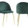 Lot De 2 Chaises - Velours Et Métal Doré - Vert - MELBOURNE 19 Lot De 2 Chaises - Velours Et Métal Doré - Vert - MELBOURNE -Deco.fr Soldes Boutique chaise 406359