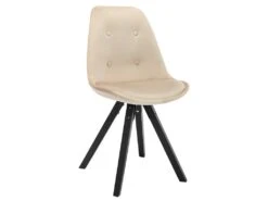 Lot De 6 Chaises Scandinaves ANEYA - Velours & Pieds Hévéa - Beige 11 Lot De 6 Chaises Scandinaves ANEYA - Velours & Pieds Hévéa - Beige -Deco.fr Soldes Boutique chaise 426859