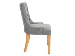 Lot De 2 Chaises JOLIA - Tissu Et Pieds Bois - Gris -Deco.fr Soldes Boutique chaise 427071