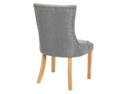 Lot De 2 Chaises JOLIA - Tissu Et Pieds Bois - Gris -Deco.fr Soldes Boutique chaise 427077